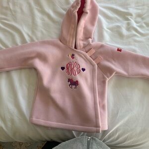 Pink Kids Hooded Jacket monogrammed RLH